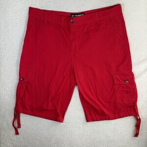 Vintage South Pole Cargo Shorts Mens sz 42 Red Ripstop Hip Hop Streetwear Baggy
